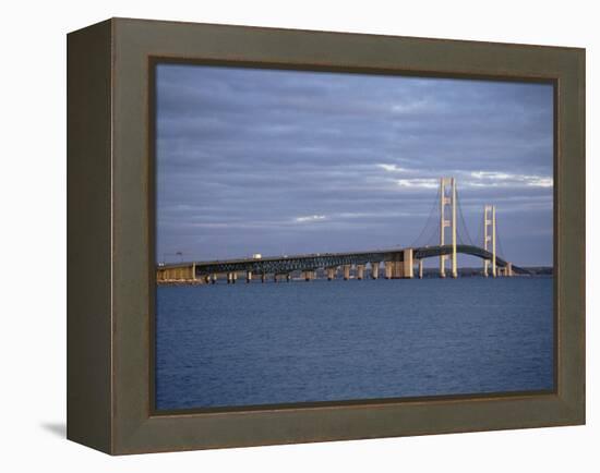 Mackinac Bridge, Michigan, USA-null-Framed Premier Image Canvas