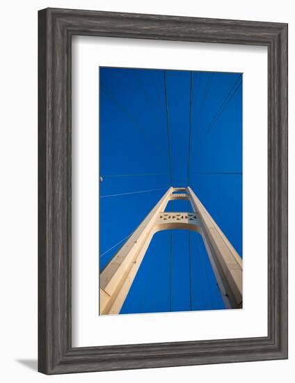 Mackinac Bridge South Tower-Steve Gadomski-Framed Photographic Print