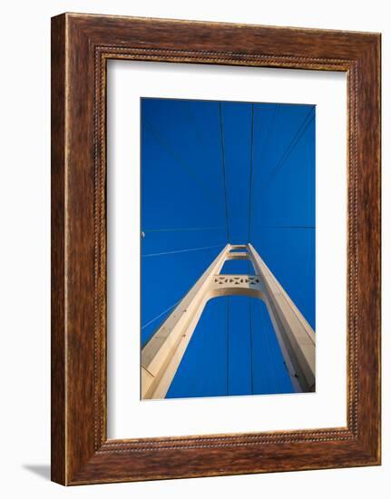 Mackinac Bridge South Tower-Steve Gadomski-Framed Photographic Print