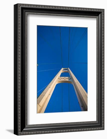 Mackinac Bridge South Tower-Steve Gadomski-Framed Photographic Print