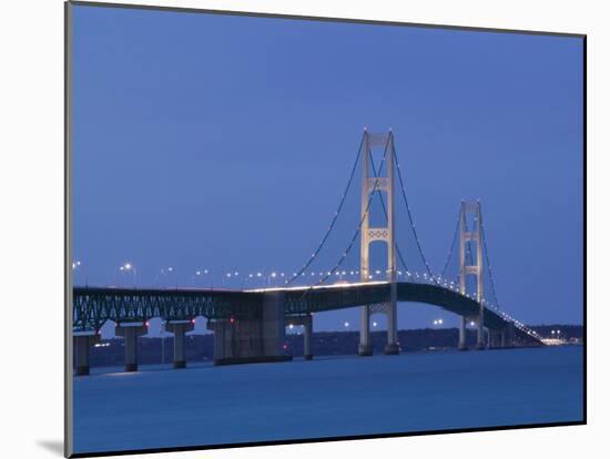 Mackinac Bridge, Straits of Mackinac Between Lakes Michigan and Huron, Michigan, USA-Walter Bibikow-Mounted Photographic Print