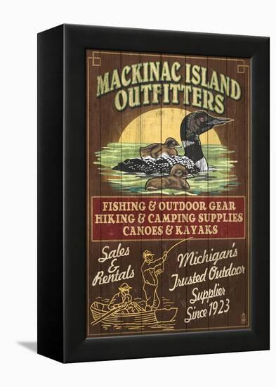 Mackinac Island, Michigan - Loon Outfitters-Lantern Press-Framed Stretched Canvas