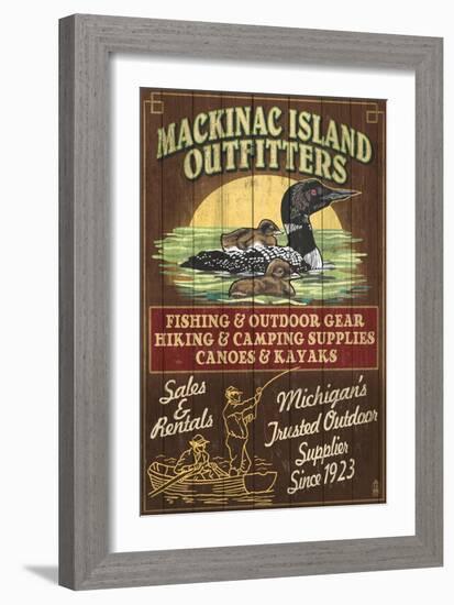 Mackinac Island, Michigan - Loon Outfitters-Lantern Press-Framed Art Print