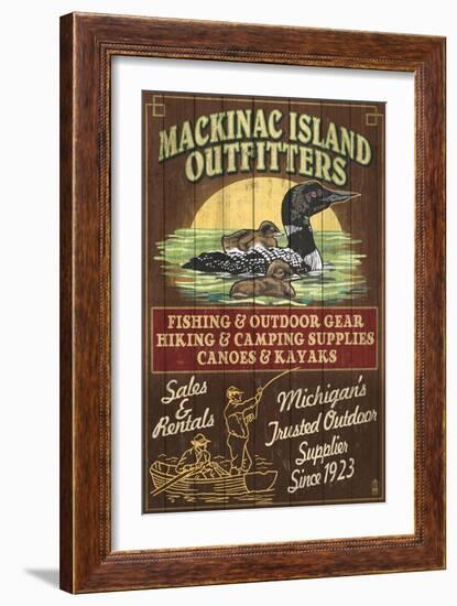 Mackinac Island, Michigan - Loon Outfitters-Lantern Press-Framed Art Print