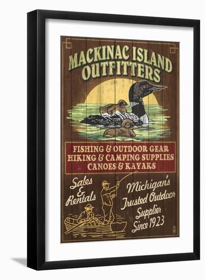 Mackinac Island, Michigan - Loon Outfitters-Lantern Press-Framed Art Print