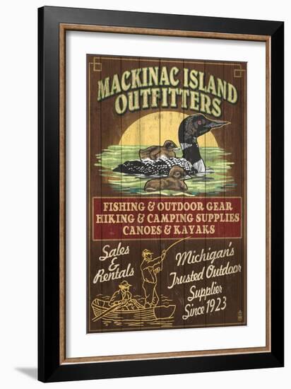 Mackinac Island, Michigan - Loon Outfitters-Lantern Press-Framed Art Print