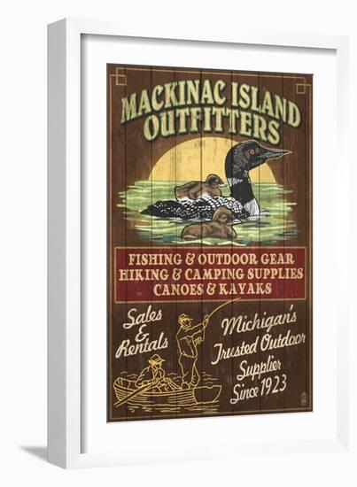 Mackinac Island, Michigan - Loon Outfitters-Lantern Press-Framed Art Print