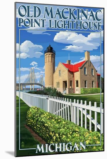 Mackinac Island, Michigan - Old Mackinac Lighthouse-Lantern Press-Mounted Art Print
