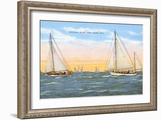 Mackinac Races, Port Huron, Michigan-null-Framed Art Print