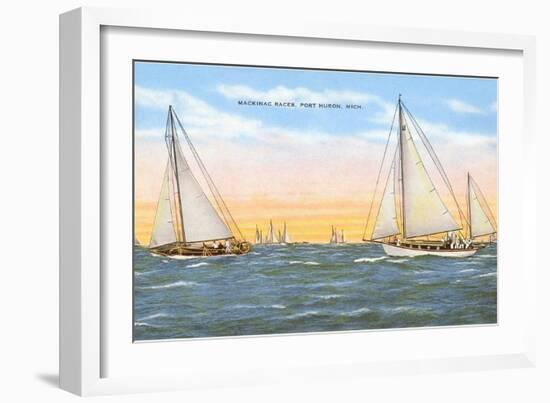 Mackinac Races, Port Huron, Michigan-null-Framed Art Print