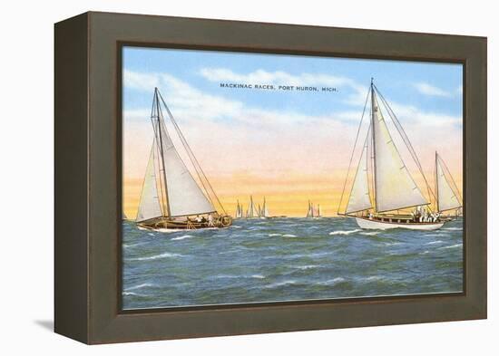 Mackinac Races, Port Huron, Michigan-null-Framed Stretched Canvas