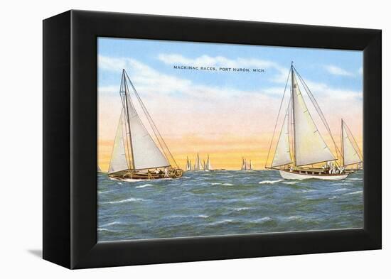 Mackinac Races, Port Huron, Michigan-null-Framed Stretched Canvas