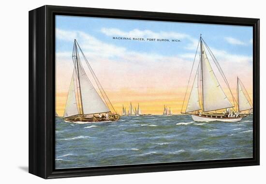 Mackinac Races, Port Huron, Michigan-null-Framed Stretched Canvas