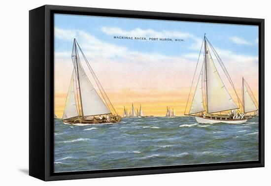 Mackinac Races, Port Huron, Michigan-null-Framed Stretched Canvas