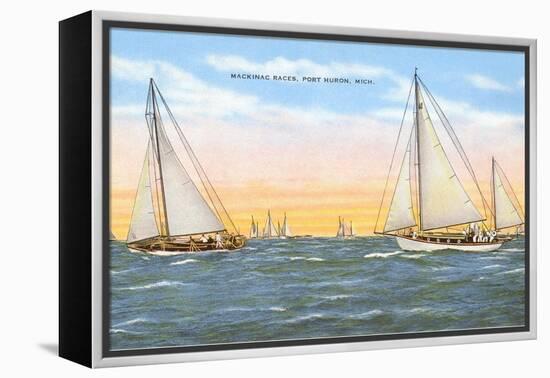 Mackinac Races, Port Huron, Michigan-null-Framed Stretched Canvas