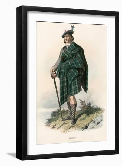 Macleod , from the Clans of the Scottish Highlands, Pub.1845 (Colour Litho)-Robert Ronald McIan-Framed Giclee Print