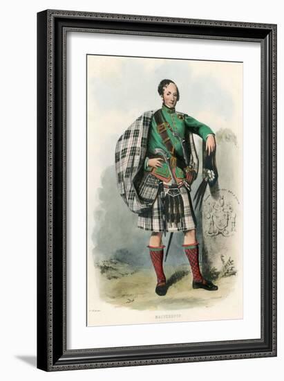 Macpherson , from the Clans of the Scottish Highlands, Pub.1845 (Colour Litho)-Robert Ronald McIan-Framed Giclee Print