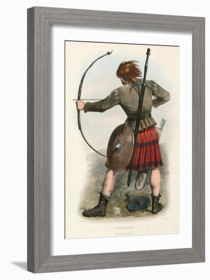 Macquarrie , from the Clans of the Scottish Highlands, Pub.1845 (Colour Litho)-Robert Ronald McIan-Framed Giclee Print