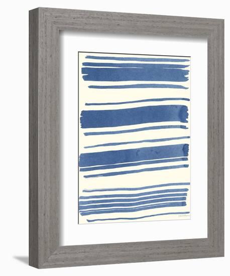 Macrame Blue III-Vanna Lam-Framed Art Print