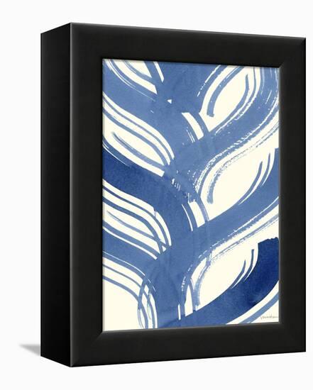 Macrame Blue IV-Vanna Lam-Framed Stretched Canvas