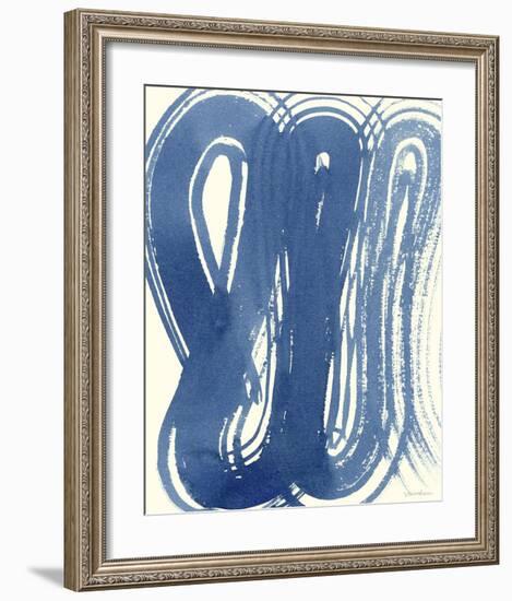 Macrame Blue V-Vanna Lam-Framed Giclee Print