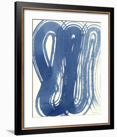 Macrame Blue V-Vanna Lam-Framed Giclee Print