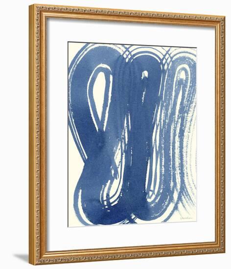 Macrame Blue V-Vanna Lam-Framed Giclee Print