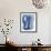 Macrame Blue V-Vanna Lam-Framed Giclee Print displayed on a wall