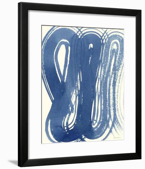 Macrame Blue V-Vanna Lam-Framed Giclee Print
