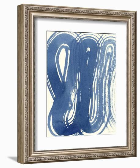 Macrame Blue V-Vanna Lam-Framed Art Print