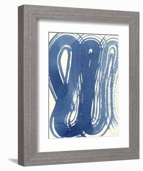 Macrame Blue V-Vanna Lam-Framed Art Print