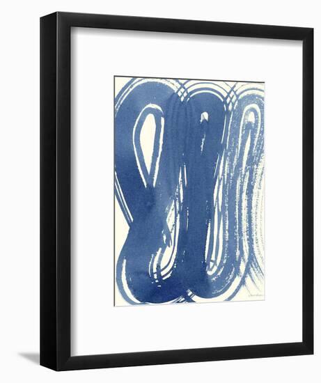 Macrame Blue V-Vanna Lam-Framed Art Print