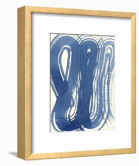 Macrame Blue V-Vanna Lam-Framed Art Print