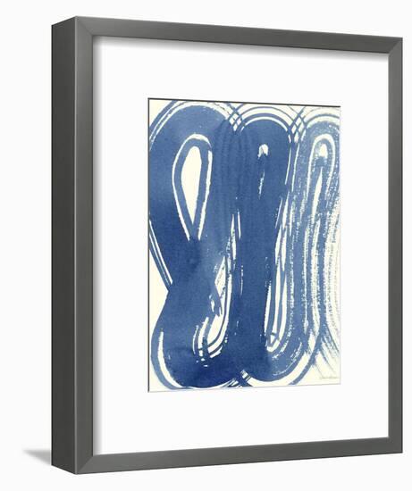 Macrame Blue V-Vanna Lam-Framed Art Print