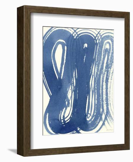 Macrame Blue V-Vanna Lam-Framed Art Print