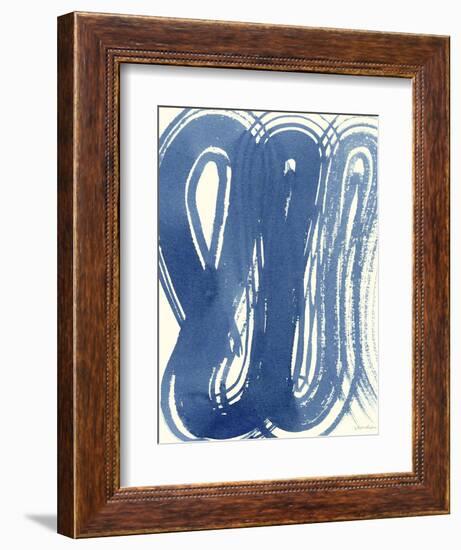 Macrame Blue V-Vanna Lam-Framed Art Print