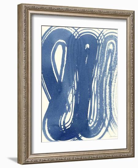 Macrame Blue V-Vanna Lam-Framed Art Print