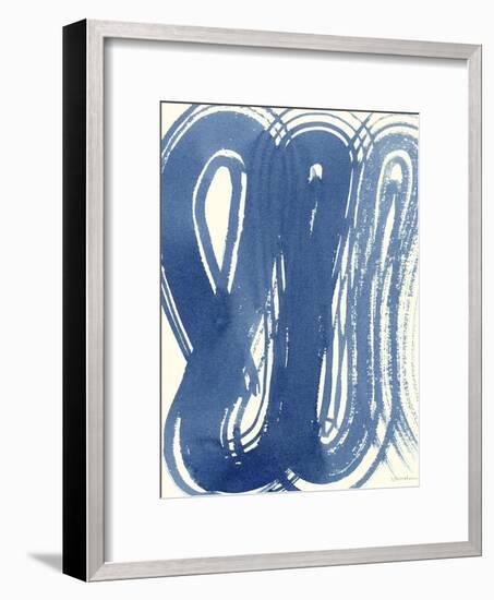 Macrame Blue V-Vanna Lam-Framed Art Print