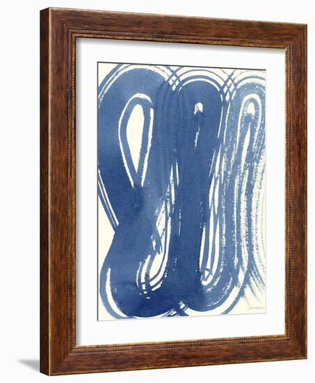 Macrame Blue V-Vanna Lam-Framed Art Print