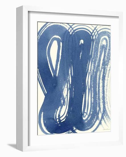 Macrame Blue V-Vanna Lam-Framed Art Print