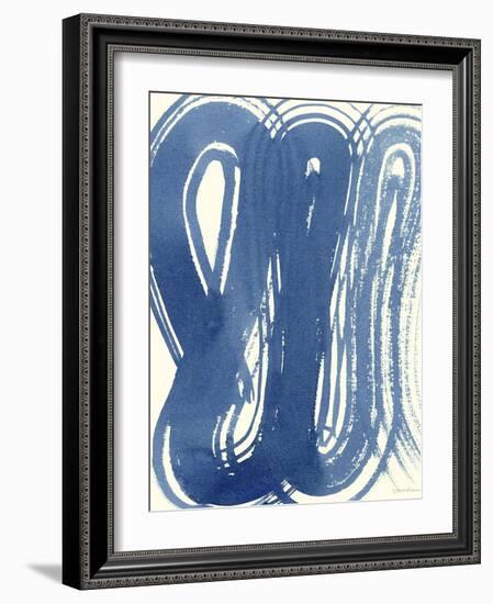 Macrame Blue V-Vanna Lam-Framed Art Print