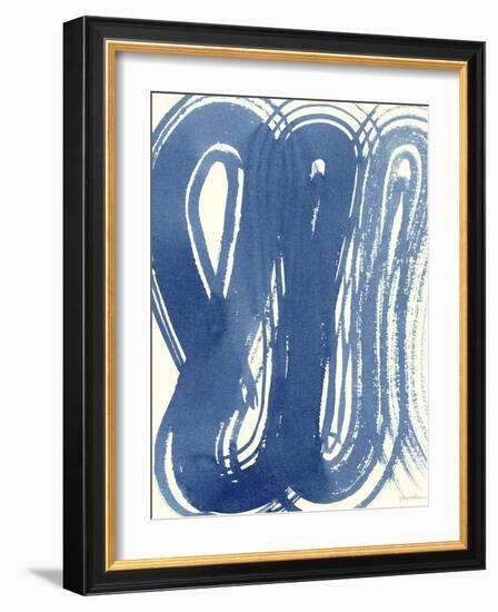 Macrame Blue V-Vanna Lam-Framed Art Print