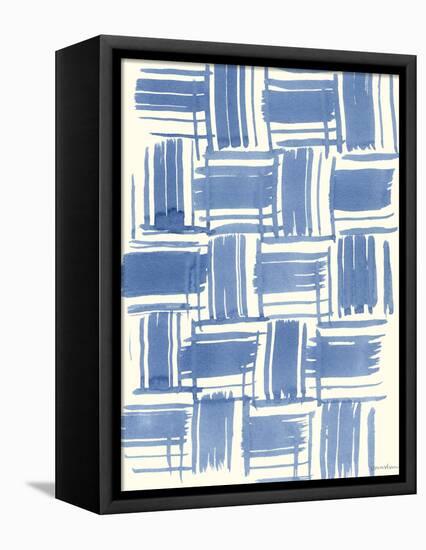 Macrame Blue VI-Vanna Lam-Framed Stretched Canvas