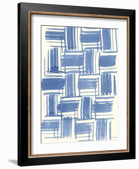 Macrame Blue VI-Vanna Lam-Framed Art Print