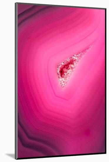 Macro of a Beautiful Pink Stone Cut and Polished with an Interesting Pattern-wollertz-Mounted Photographic Print