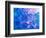 Macro of Oil Drops and Pigment on Water Surface with Bright Background-Abstract Oil Work-Framed Photographic Print