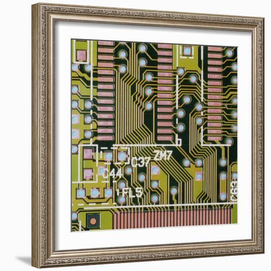 Macrophotograph of a Circuit Board-Dr. Jeremy Burgess-Framed Premium Photographic Print