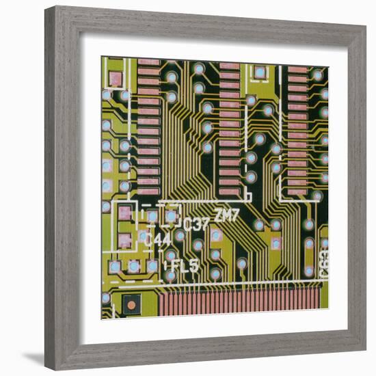 Macrophotograph of a Circuit Board-Dr. Jeremy Burgess-Framed Premium Photographic Print