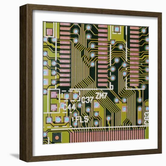 Macrophotograph of a Circuit Board-Dr. Jeremy Burgess-Framed Premium Photographic Print