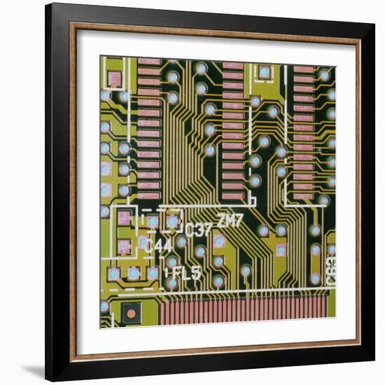 Macrophotograph of a Circuit Board-Dr. Jeremy Burgess-Framed Premium Photographic Print